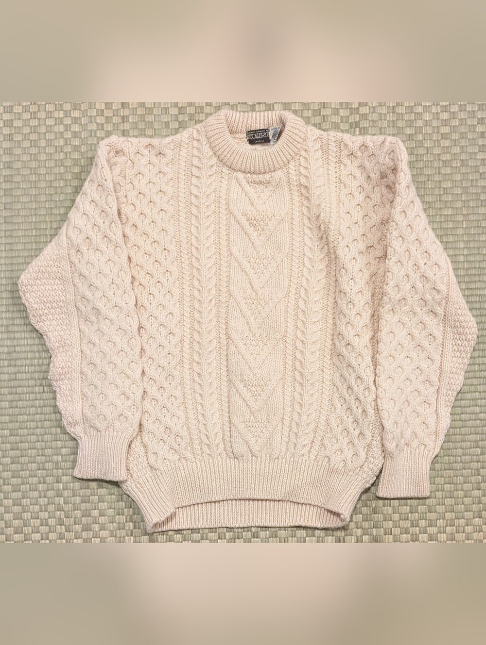 Stollery's 100% Pure New Wool Fisherman Sweater Size XL (Fits like M) Made in UK